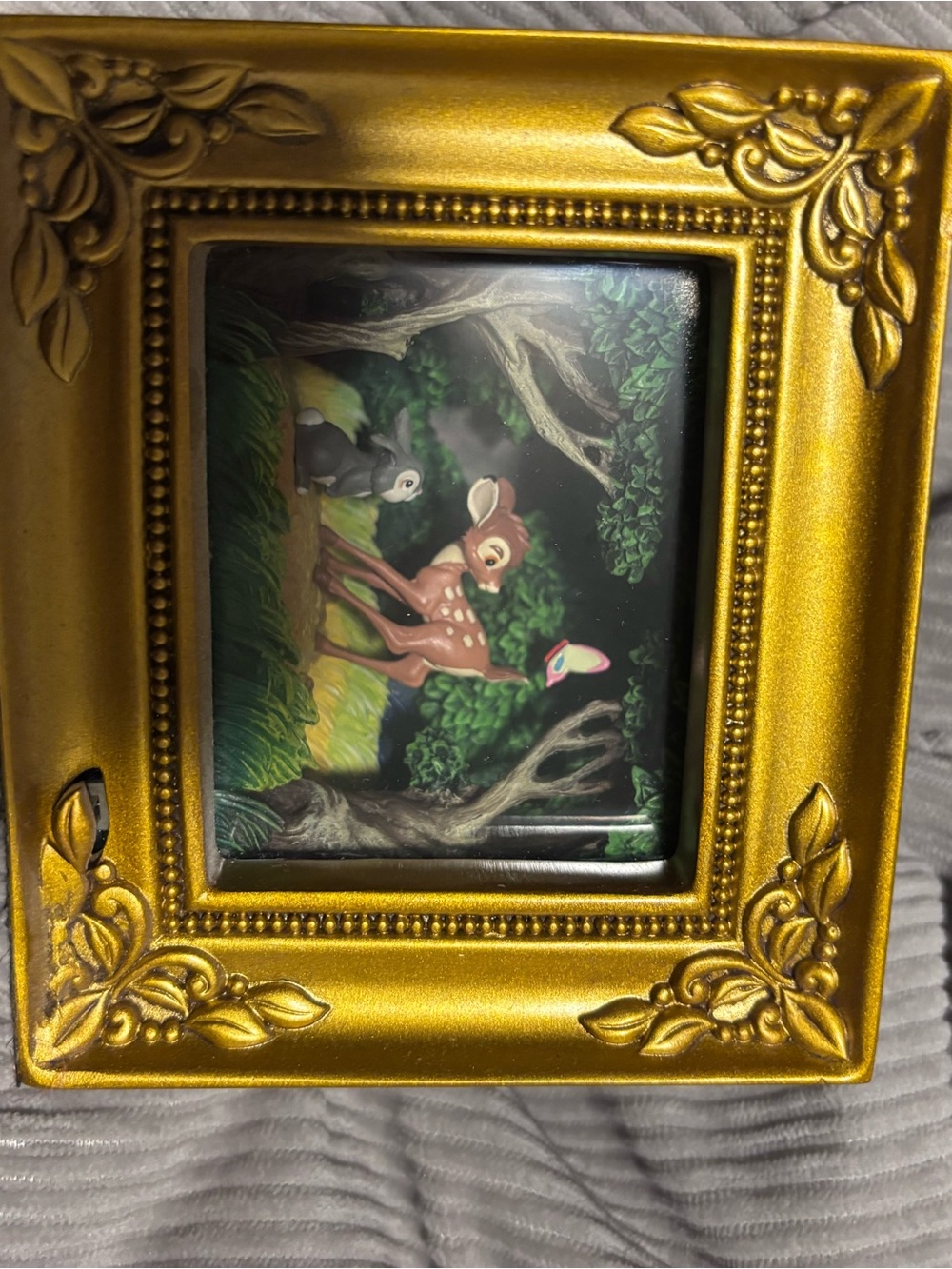 Disney Gold Ornate Picture Frame with Bambi Illustration